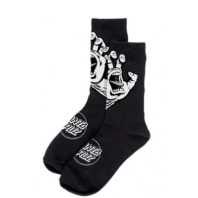 Santa Cruz Socks Screaming Hand Mono Black